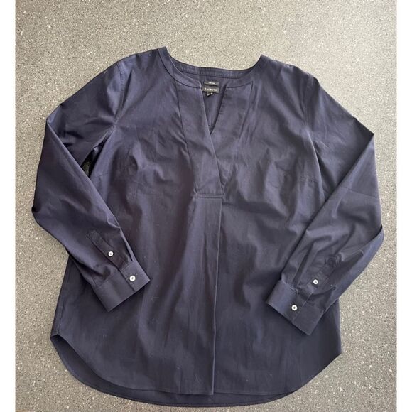 Talbots dress navy blue blouse size L - Picture 4 of 6